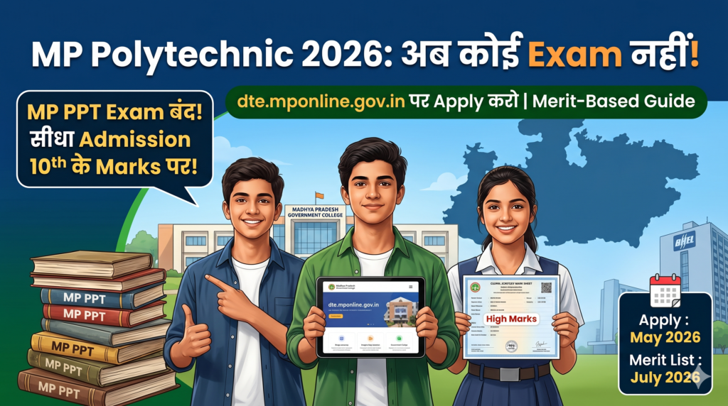 MP Polytechnic 2026: कोई Exam नहीं — Merit से Admission कैसे होगी