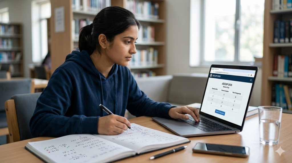 JEECUP 2026 answer key releasing at jeecup.admissions.nic.in after May 22. Download group-wise PDF, calculate your score and raise objections