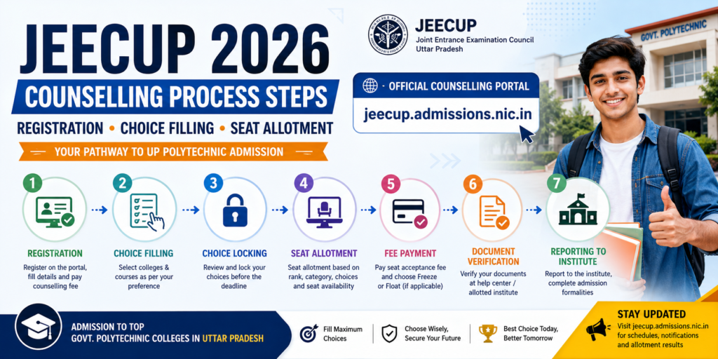 JEECUP 2026 Counselling: Registration, Choice Filling, Seat Allotment and Complete Step-by-Step Guide